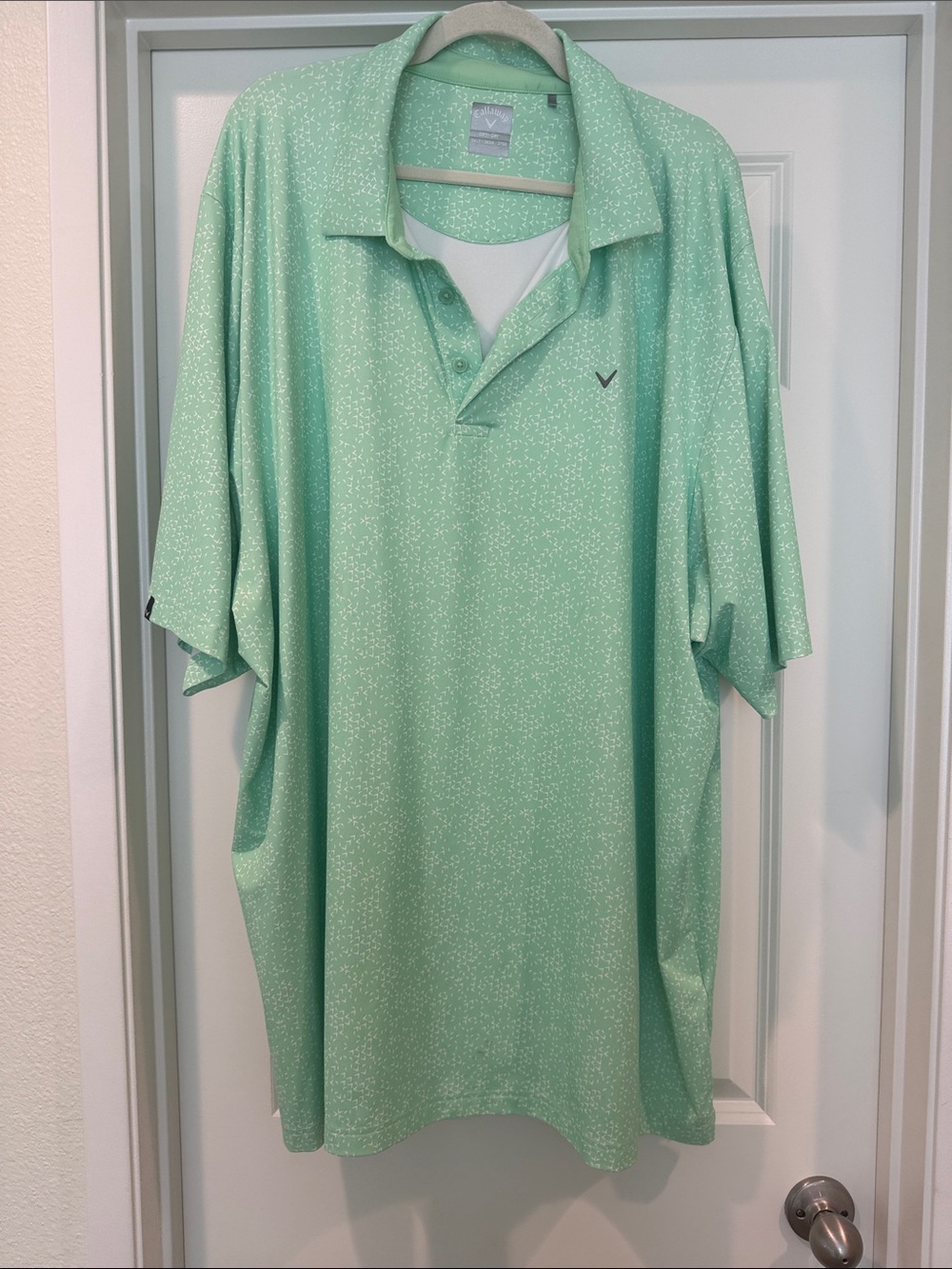 Callaway Mint Green Men’s Polo Shirt - Performance Short Sleeve